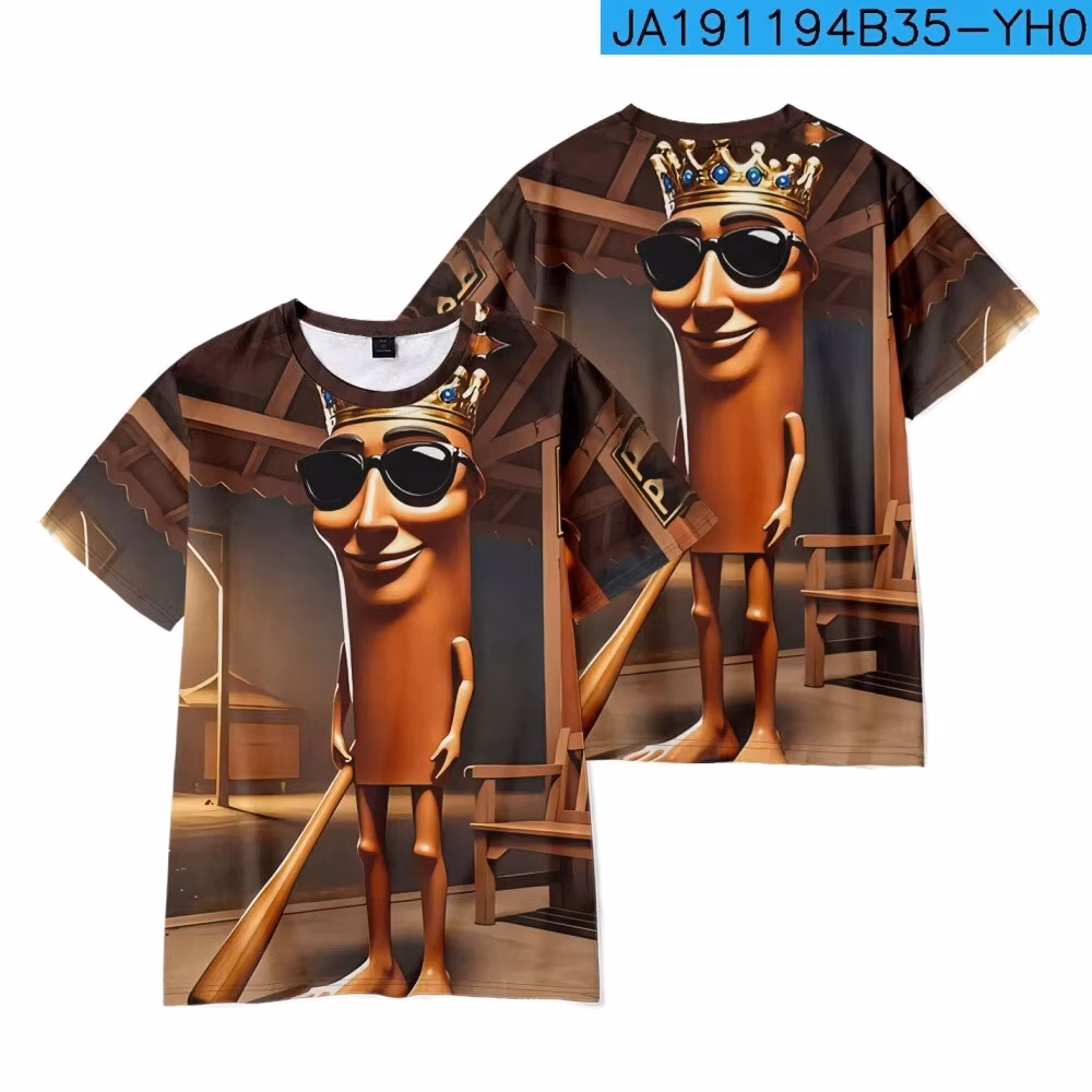 Funny Cartoon Graphic T Shirt 2026 New Brainrot Meme Print Quick Dry Soft Polyester Kids Boys Girls Unisex Oversized