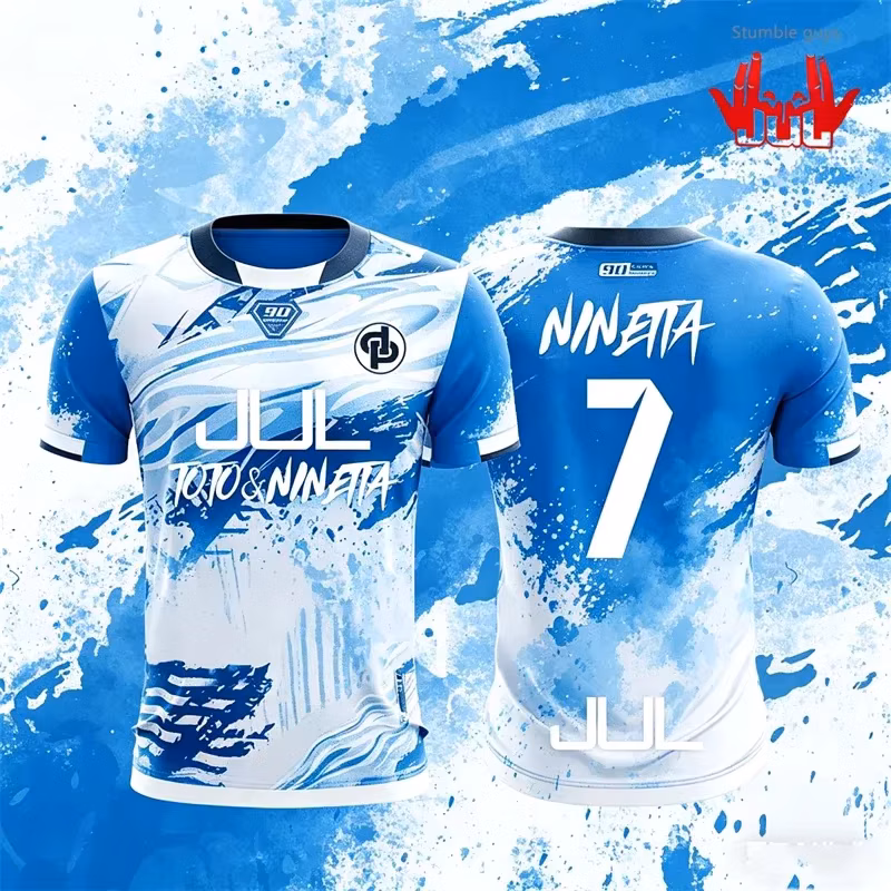 90 Minutes MM9 JUL Plus Size Football T-shirt Men's Summer Outdoor Sports Quick-drying Jersey Kids Boys Fitness Short