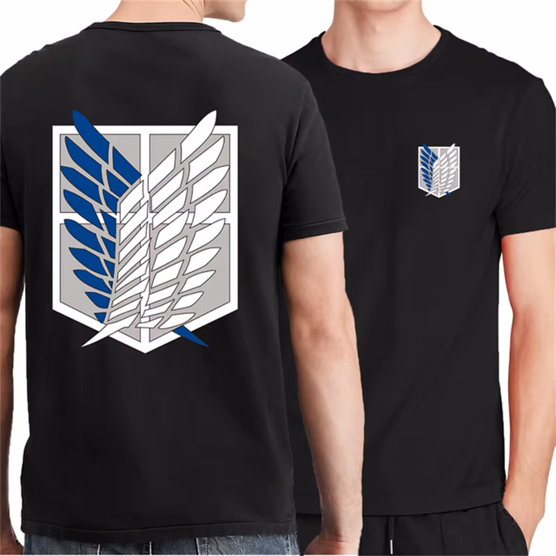 Attack on Titan Print T Shirt For Men Fashion Simplicity Style Short Sleeve Tops 3D Anime Harajuku Streetwear Casual