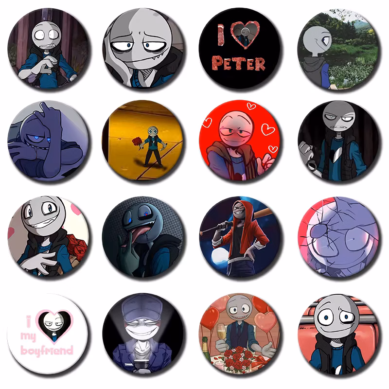 25mm 1PC Peter Y-Your B-Boyfriend Button Pin Gift For Friends Badge Collar Brooch Lapel Pin Bag Accessories Fans