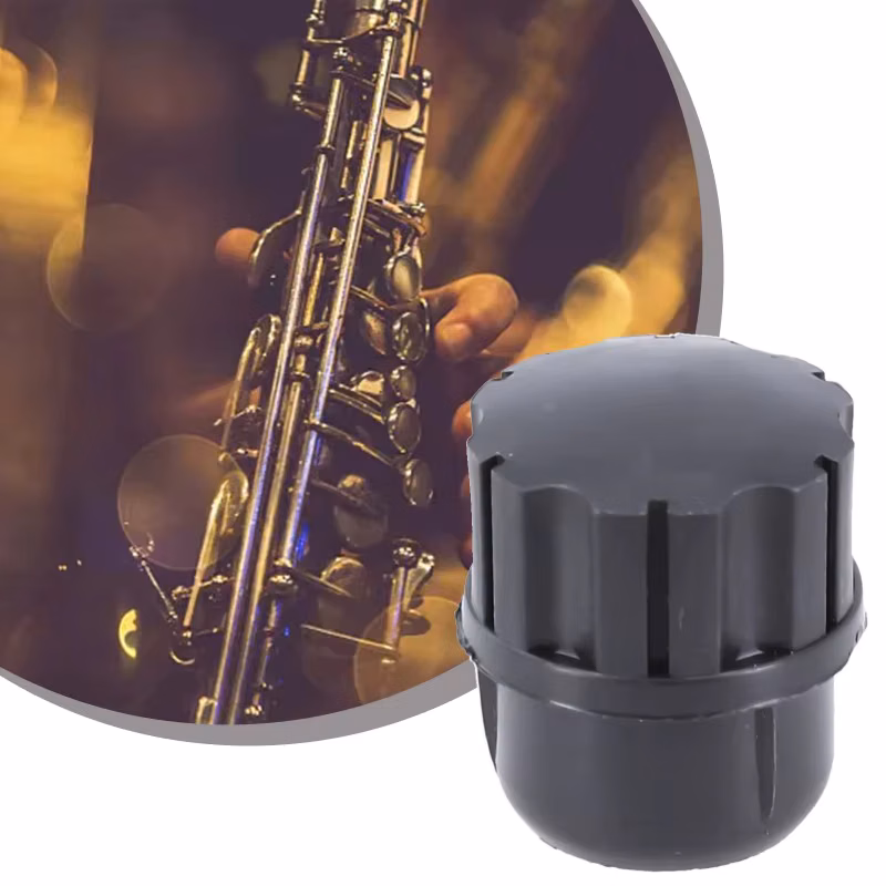 2 3PCS Tenor Saxophone End Plug ABS Sax Mouth End Plug with Anti-button Bump Portable Sax Parts Woodwind Instrument