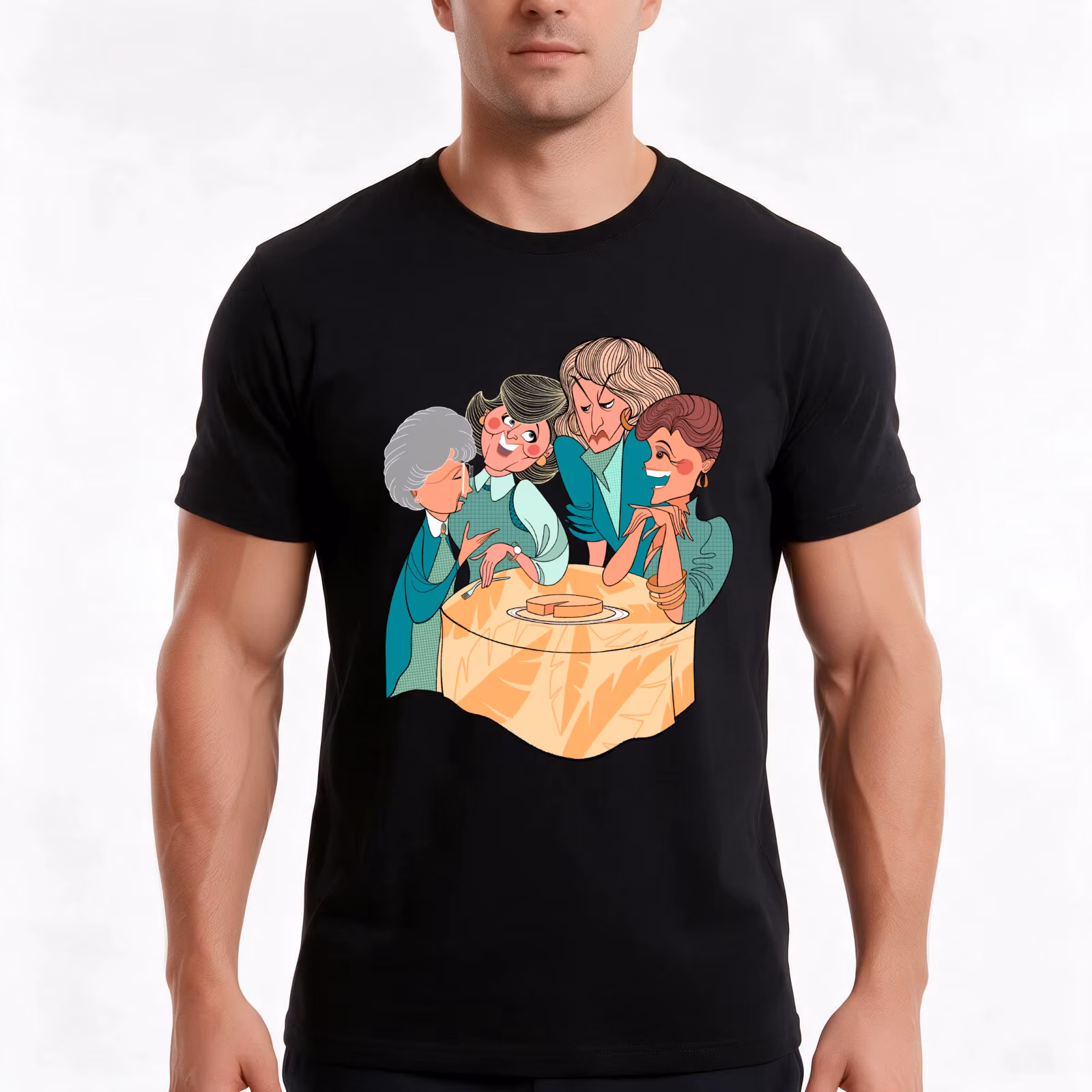 Golden Girls T-Shirt, Summer Casual Cotton Tee, Oversized Streetwear Tops, Vintage Graphic Print, Loose Fit Short Sleeve