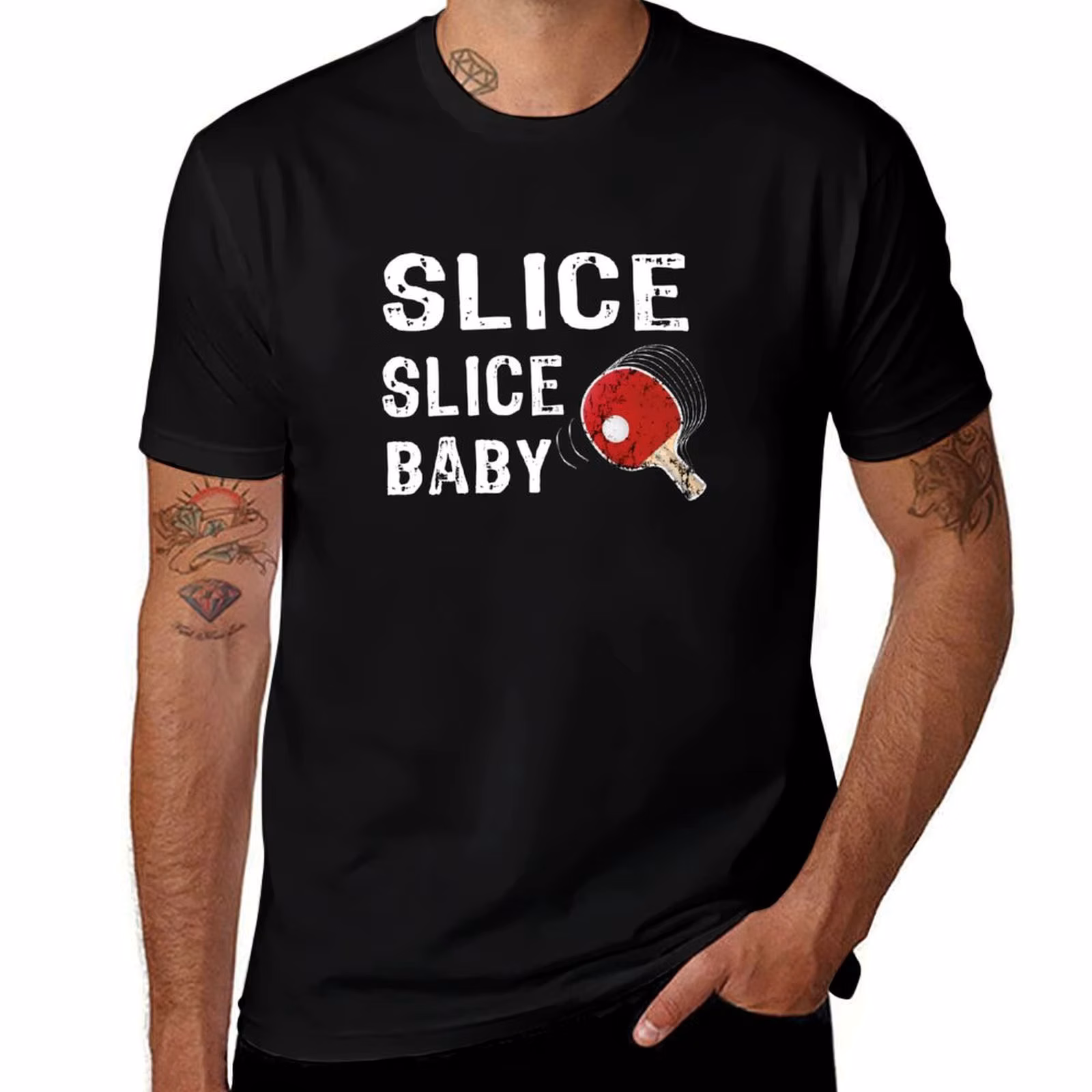 Top fun Ping Pong Slice Slice Baby T-Shirt Casual Trendy Short Sleeve T-Shirt