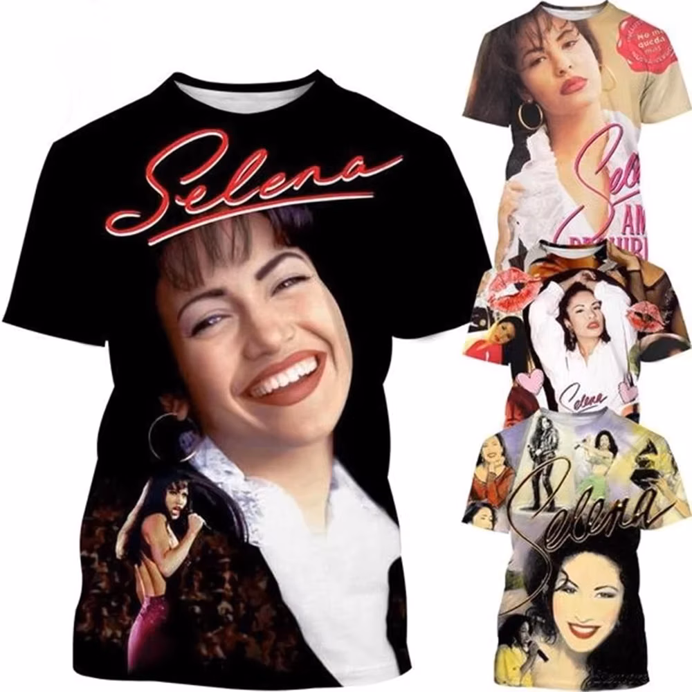 2025 3D Printing Funny Selena Quintanilla Graphic T-Shirt Fashion Unisex Harajuku Style Casual Round Neck Short Sleeve