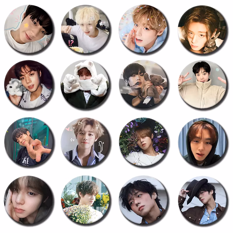 58mm Kpop P-Park J-Jihoon Aesthetic Soft Button Pin Weak Hero Brooches Badge Bag Accessories Jewelry Fans Collect