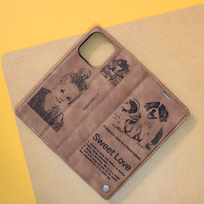 Engrave Pattern&Text Flip Phone Cover For Oppo A1 Pro A78 A96 K10 A76 F21 Find X6 Reno13 Pro 12 FS 10 Pro 8T 8Z Realme