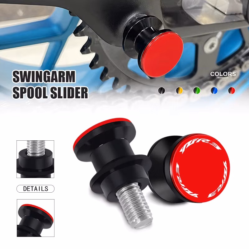 NEW 6mm Swingarm Spools Slider Stand Bobbins For YZFR3 R3 2015-2025 R25 r25 2015-2025 Motorcycle CNC Swing arm Screws
