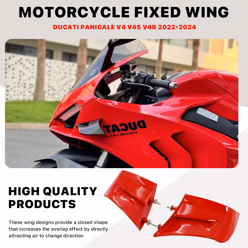 Motorcycle Fairing Kit Modified Spoiler Accessories Side Panel Fixed Wing Aerodynamics For Ducati Panigale V4 V4S V4R