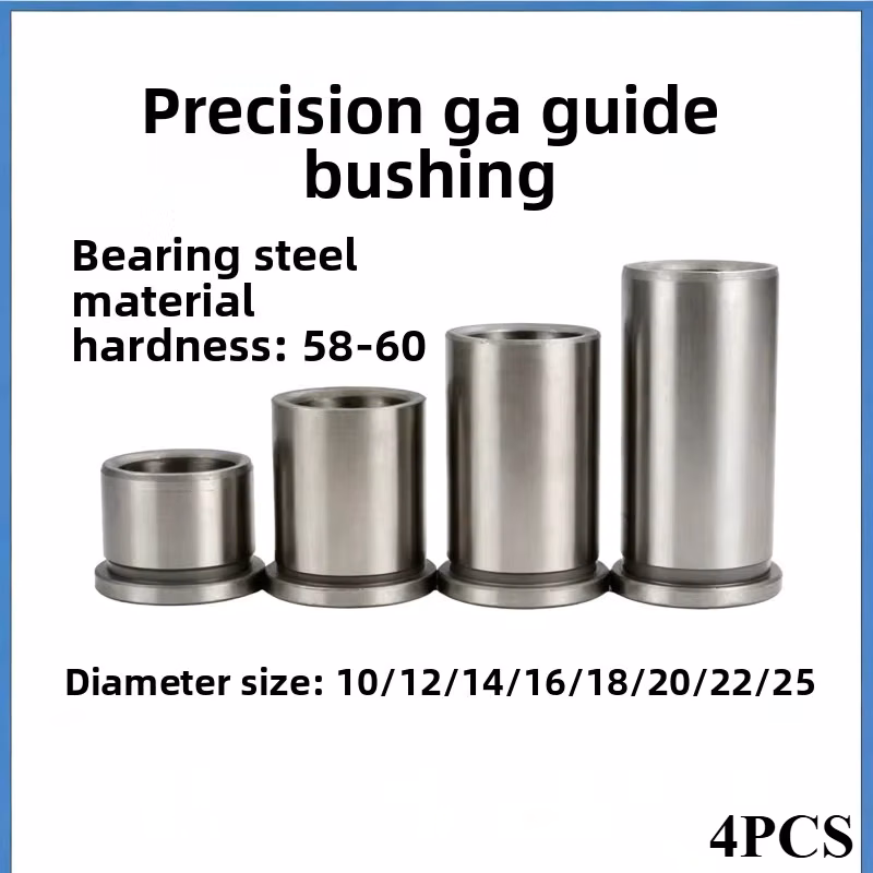 4PCS GA Shoulder Guide Bushing HRC60 Hardened Steel Leader Pin Bushing Flanged Sleeve Bearing for Precision Mold Jig