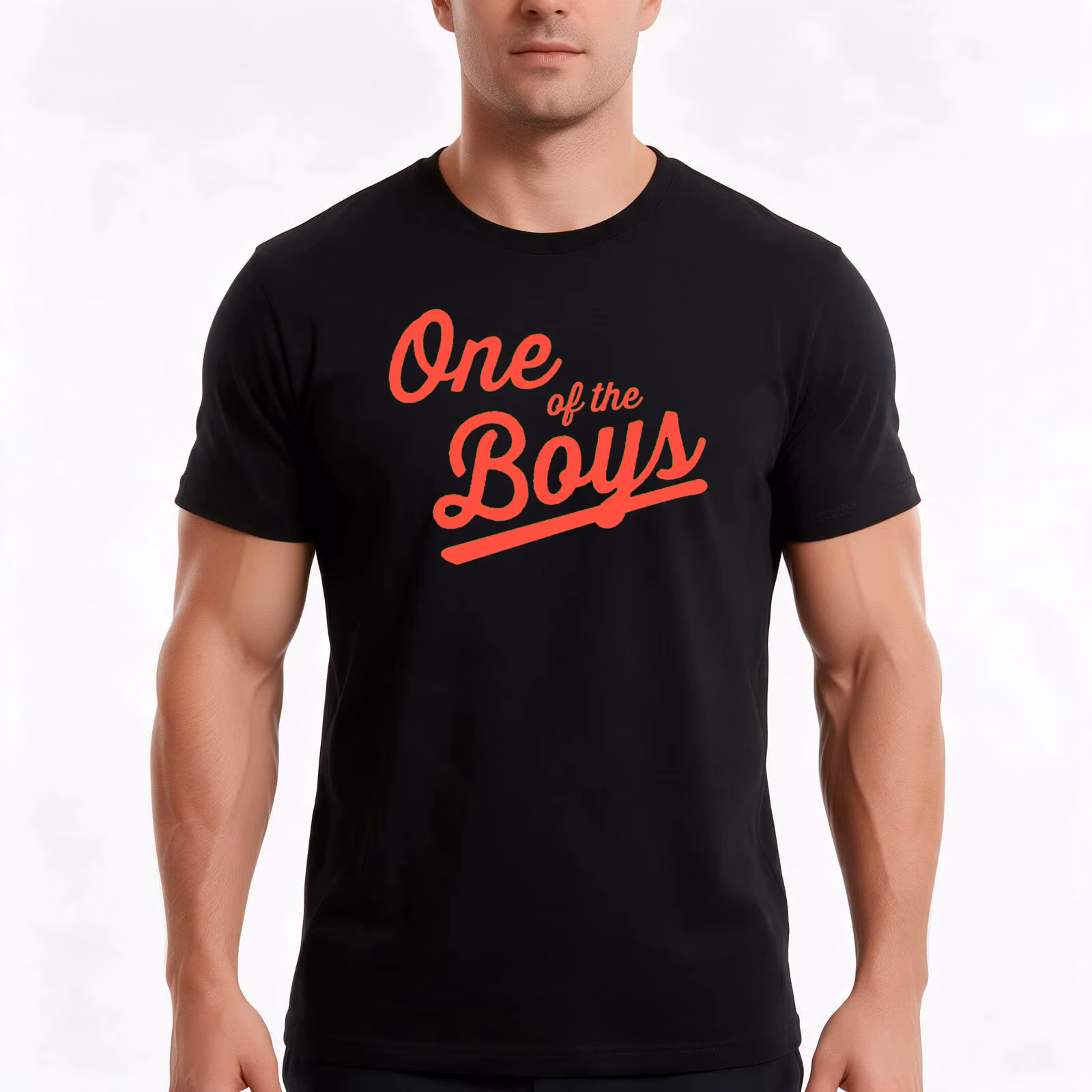 One of the Boys T-Shirt, Summer Casual Cotton Tee, Oversized Streetwear Tops, Vintage Graphic Print, Loose Fit Short