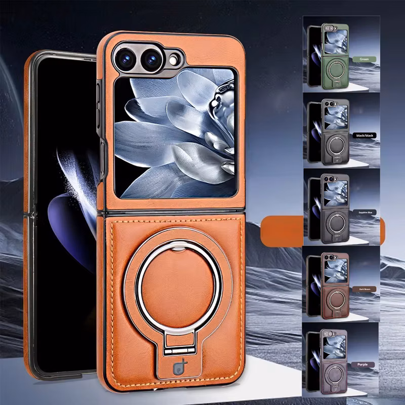 Fashion Hide Folding Bracket Magnetic Phone Cover For Samsung Galaxy Z Flip6 Galaxy Z Flip5 Galaxy Z Flip4