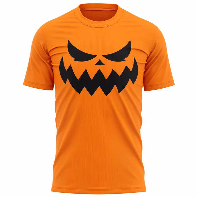 2025 Pumpkin Face T Shirt Men's 3D Printing Halloween Short Sleeve Black Orange Tee Shirts Outfit Party Cosplay Costume