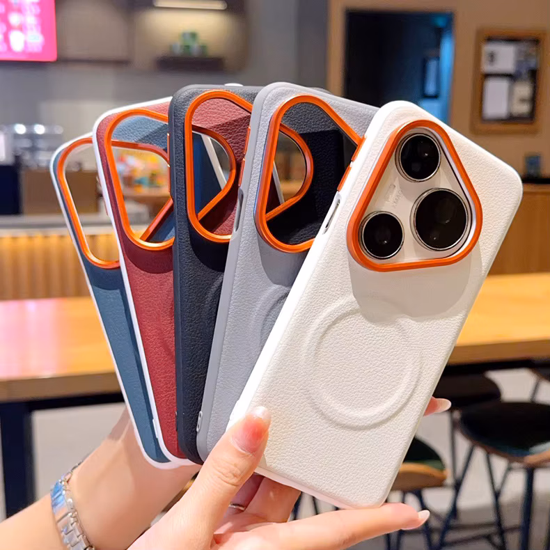 Solid Color Leather Phone Case for Huawei Pura 70 80 Ultra Pura 80 70 Pro+ with Support Magnetic Charging