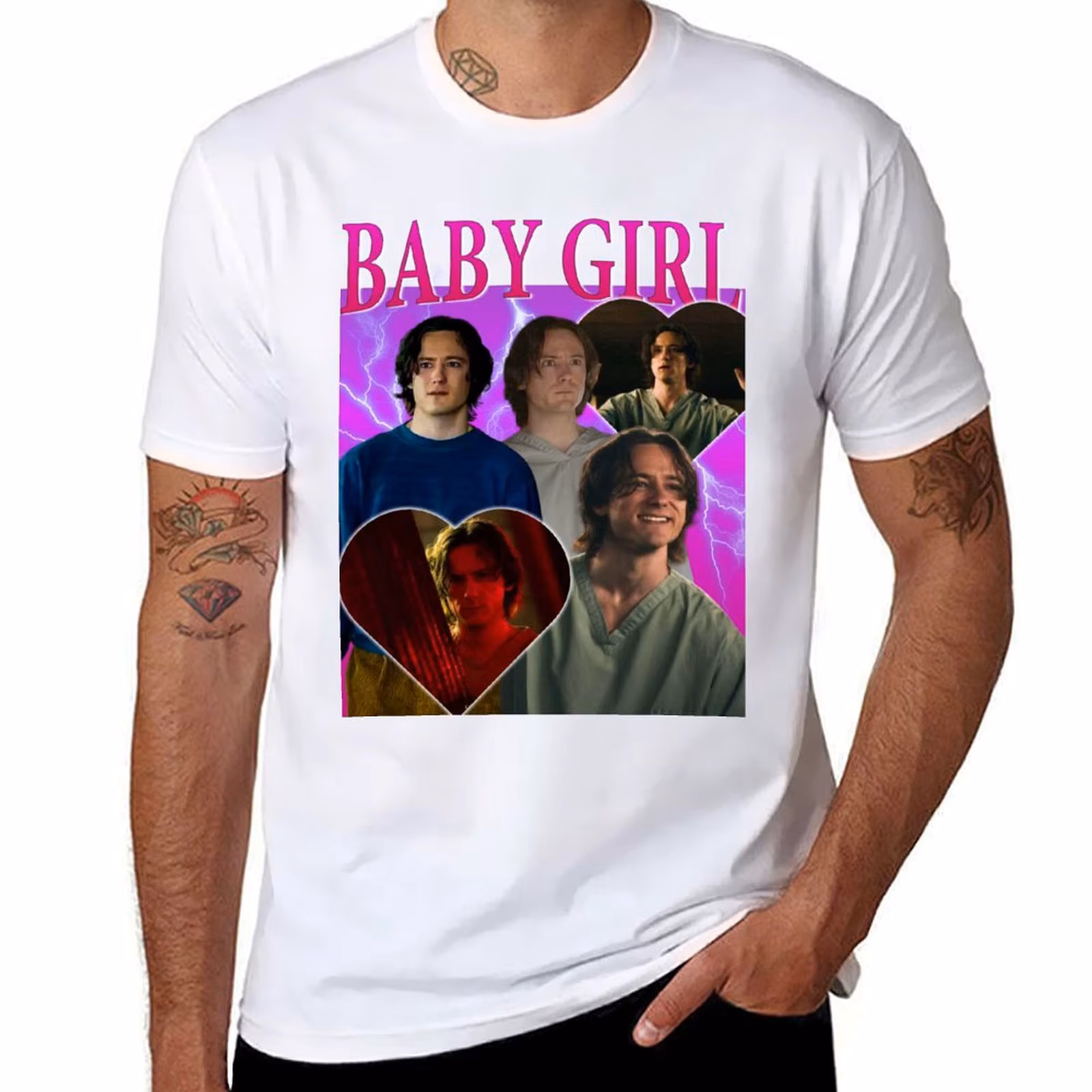 Baby girl Lewis Pullman as Robert Reynolds 2 T-Shirt man t shirt cotton t shirt man luxury T-Shirt