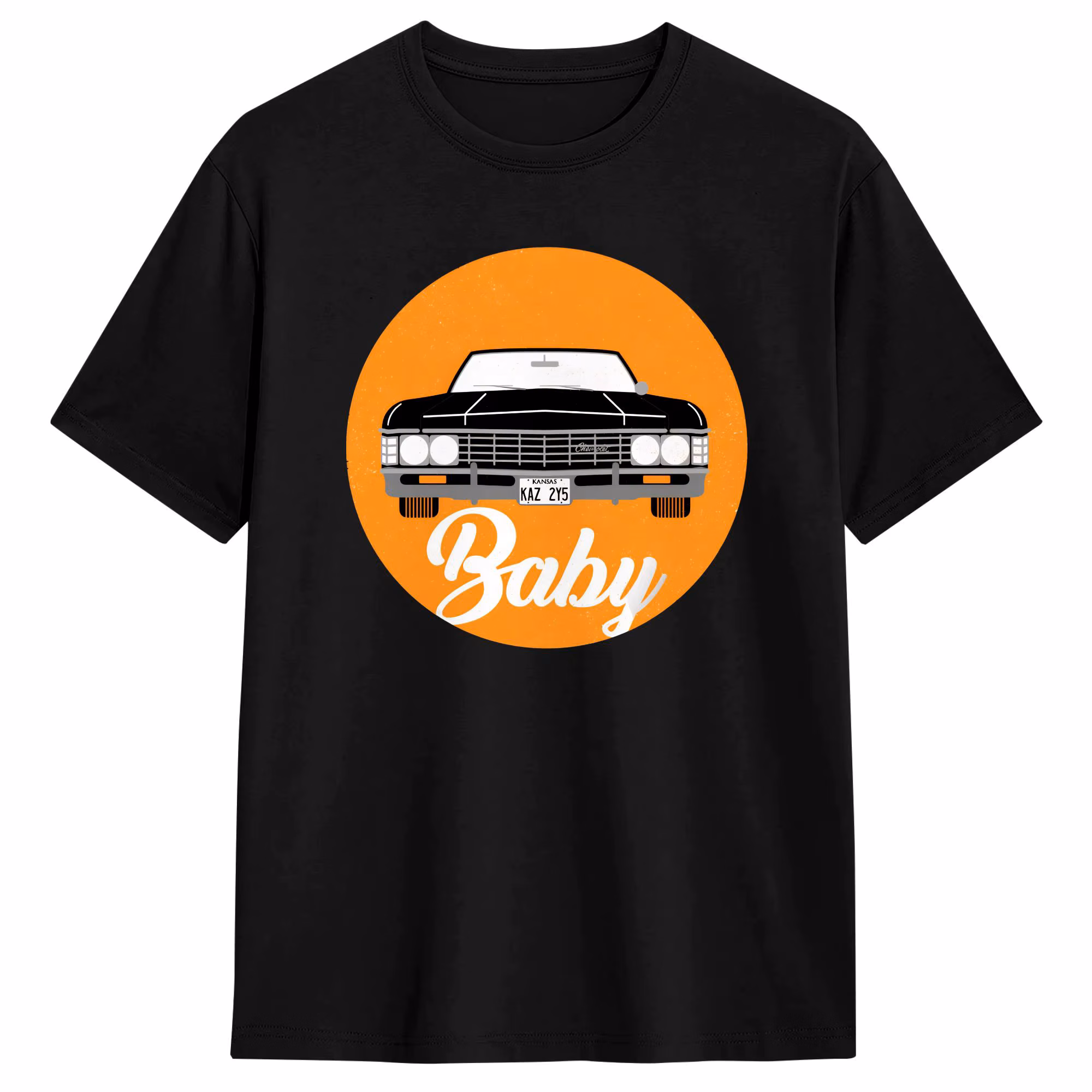 Harajuku T Shirt Beach Baby Supernatural Car Novelty T-Shirts Cotton Tee Shirt for Men Y2K Funny Printed Short Sleeve