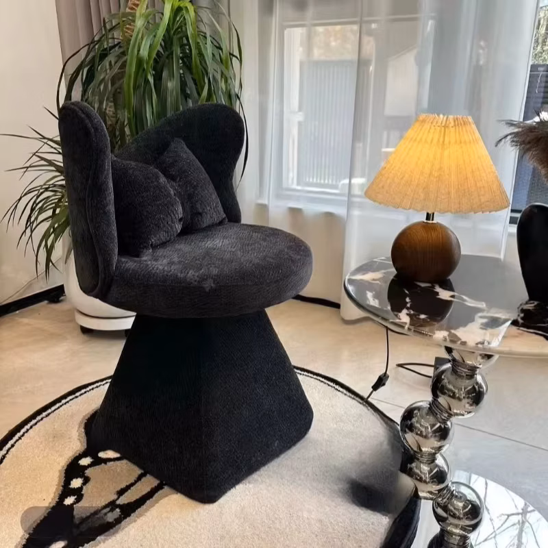Light luxury rotate dressing stool simple master bedroom dressing butterfly dinning chair backrest rotatable for girls