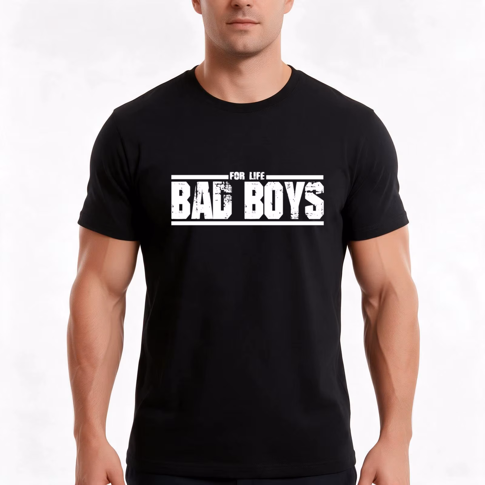 Bad Boys T-Shirt, Summer Casual Cotton Tee, Oversized Streetwear Tops, Vintage Graphic Print, Loose Fit Short Sleeve
