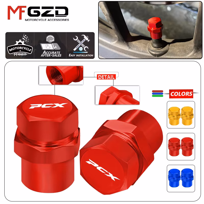 For PCX125 PCX150 PCX155 PCX160 Motorcycle Accessories CNC Aluminum Wheel Tire Valve Caps Airtight Covers pcx 150 155
