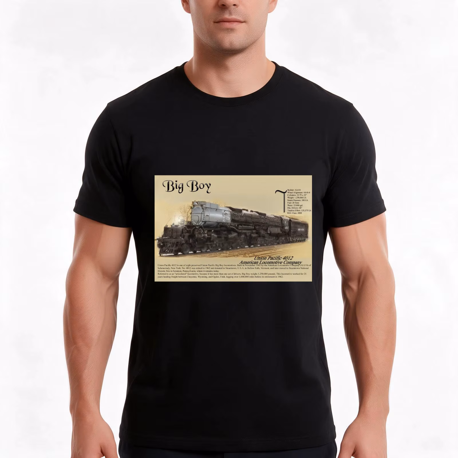 The Big Boy T-Shirt, Summer Casual Cotton Tee, Oversized Streetwear Tops, Vintage Graphic Print, Loose Fit Short Sleeve
