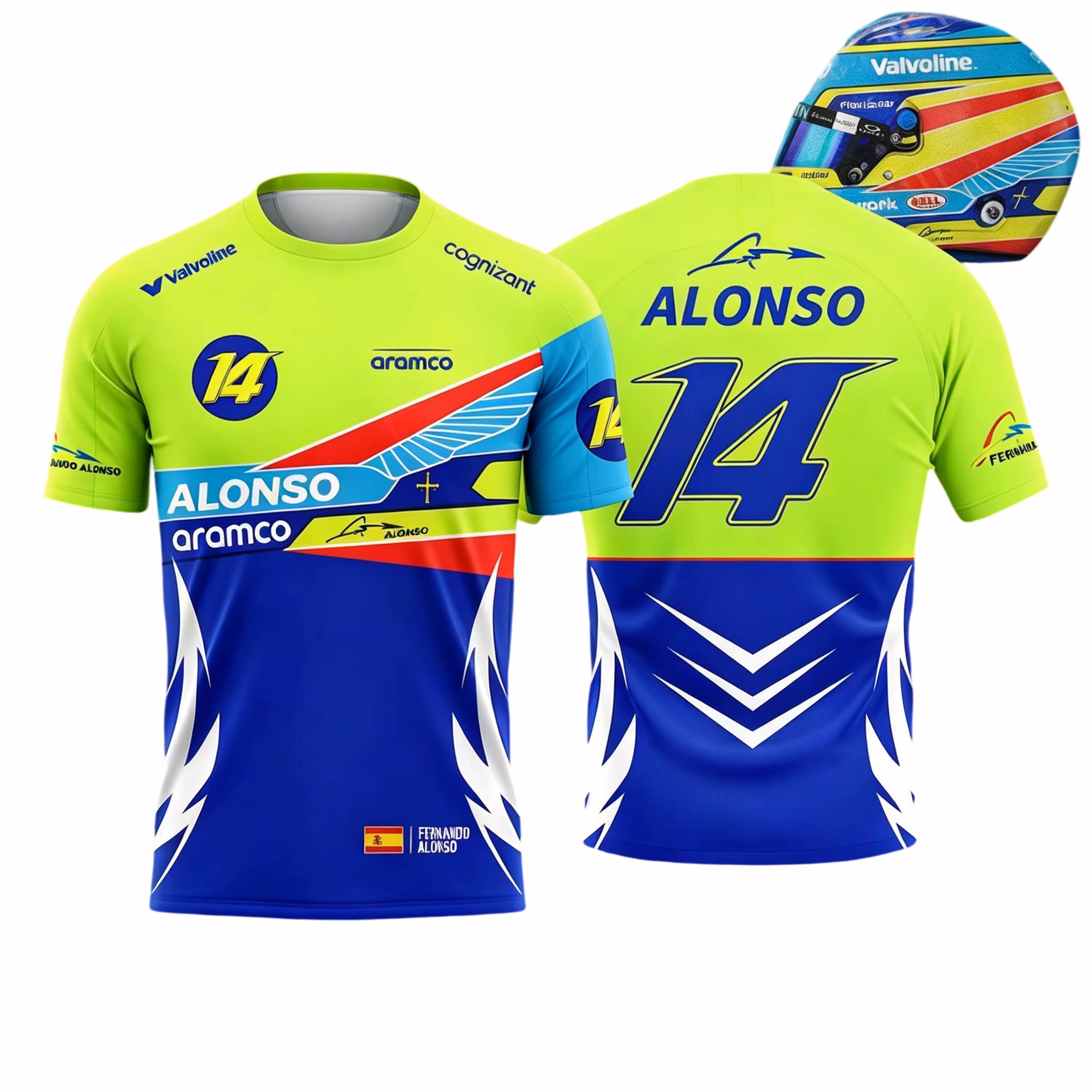 2026 Racing No. 14 Fernando Alonso Fan 3D Printed T-Shirt Men Women Summer Casual Short Sleeve Fanwear