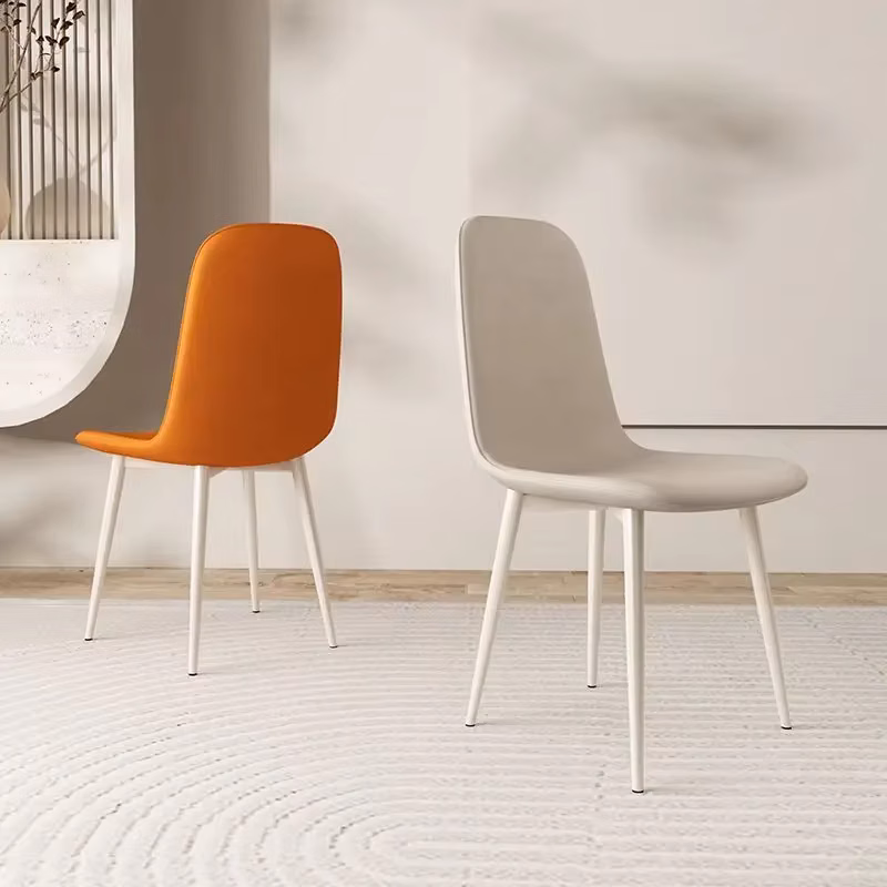 Italian Nordic minimalist home dining chair simple white cream wind furniture chair restaurant stool waitting chairs