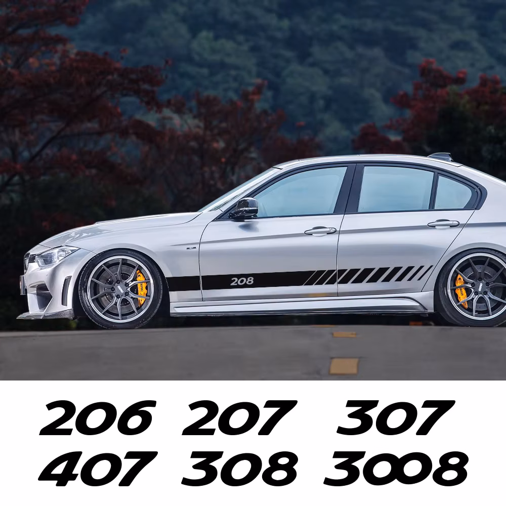For Peugeot 307 308 RCZ 206 Rifter 407 208 207 3008 108 Car Body kid Side Decorative Stickers Auto Exterior Styling