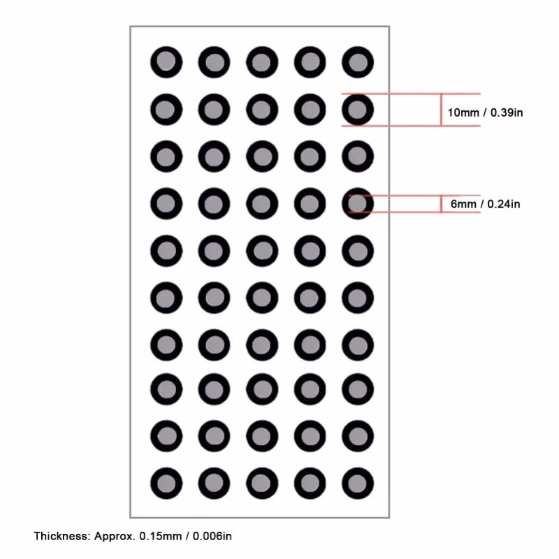 C9 1000 Pcs 3D Scanning Marker ID 6mm OD 10mm High Reflection Strong Adhesion 3D Tracking Dot Reference Point Marker