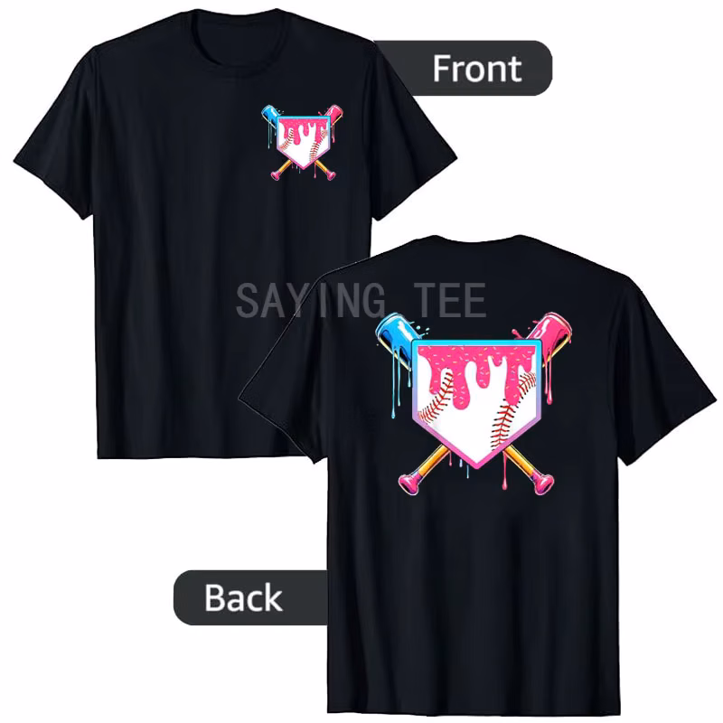 Respect The Drip Baseball Drip Boys Ice Cream Drip Youth T-Shirt Summer Fashion Kids Holiday Clothes Streetwear Y2k