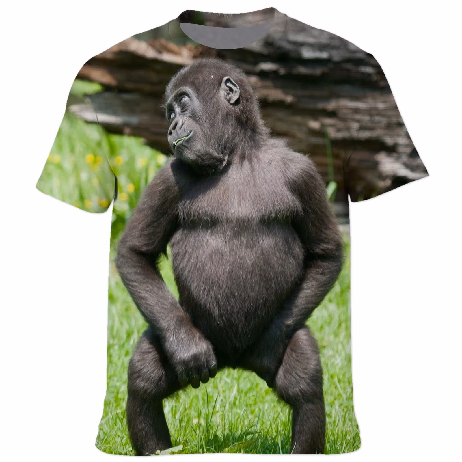 New Summer Adult Men's And Children's Short Sleeve T-shirt Monkey 3d Print Gorilla Fun Pattern Clothing Fashion Street