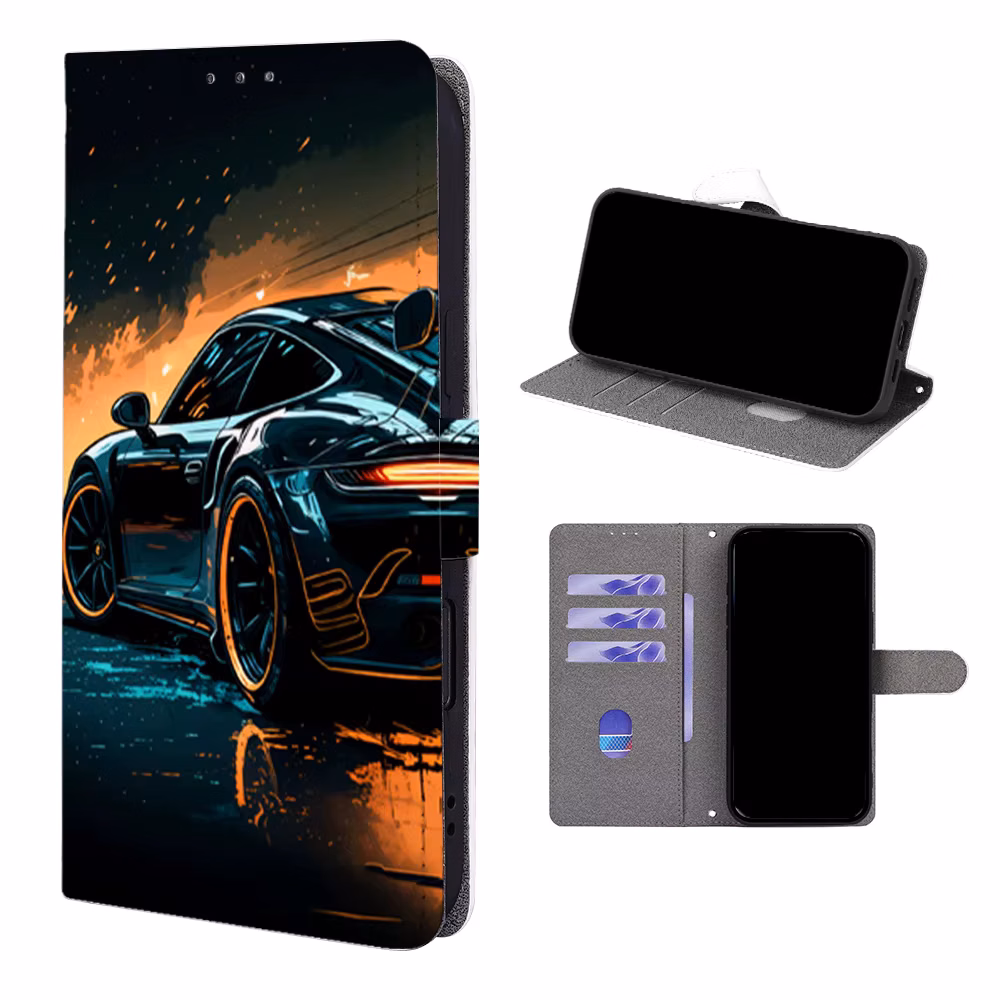 Painted Magnetic Flip Phone Cover for Honor 400 300 Ultra 200 90 80 100 Magic7 6 5 4 3 8 Pro Air with Built-in Wallet