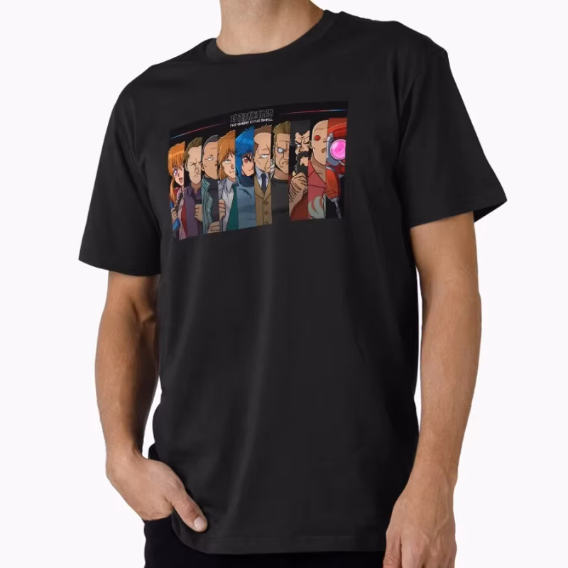 Ghost in the Shell Cyborg Girl Motoko Anime T Shirt 0611 Cyberpunk Tachikoma Graphic Tee Sci-Fi Aesthetic Y2K clothes