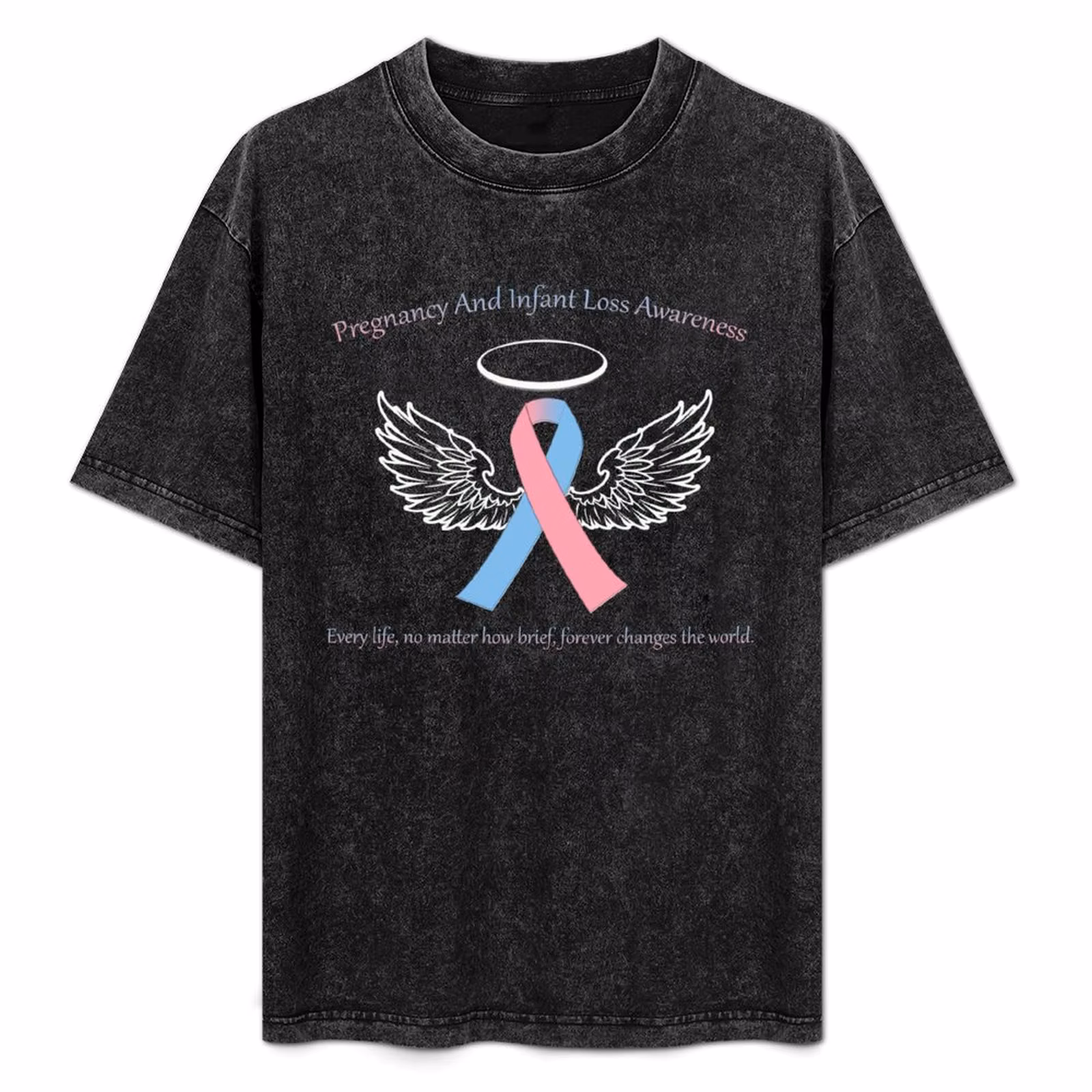 Pregnancy And Infant Loss Awareness T-Shirt Stylish Graphic Short Sleeve Top