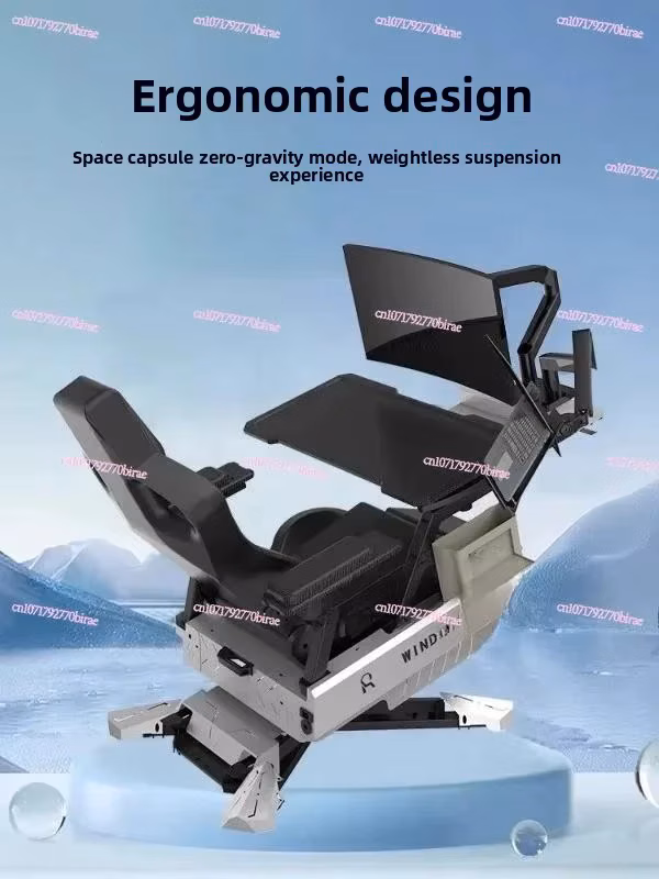 Ergonomic Excellence Cockpit Gaming and Office Chair Computer Reclining Cockpit Gaming Chair (Exclude 2 Monitors)