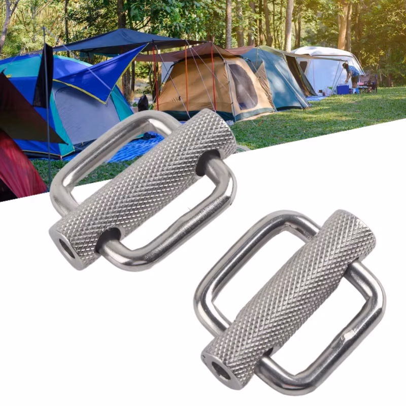 E9 2Pcs Slide Buckle Stainless Steel Rectangle Adjustable Knurled Roller Belt Buckles 25mm Positioning Buckle Diving