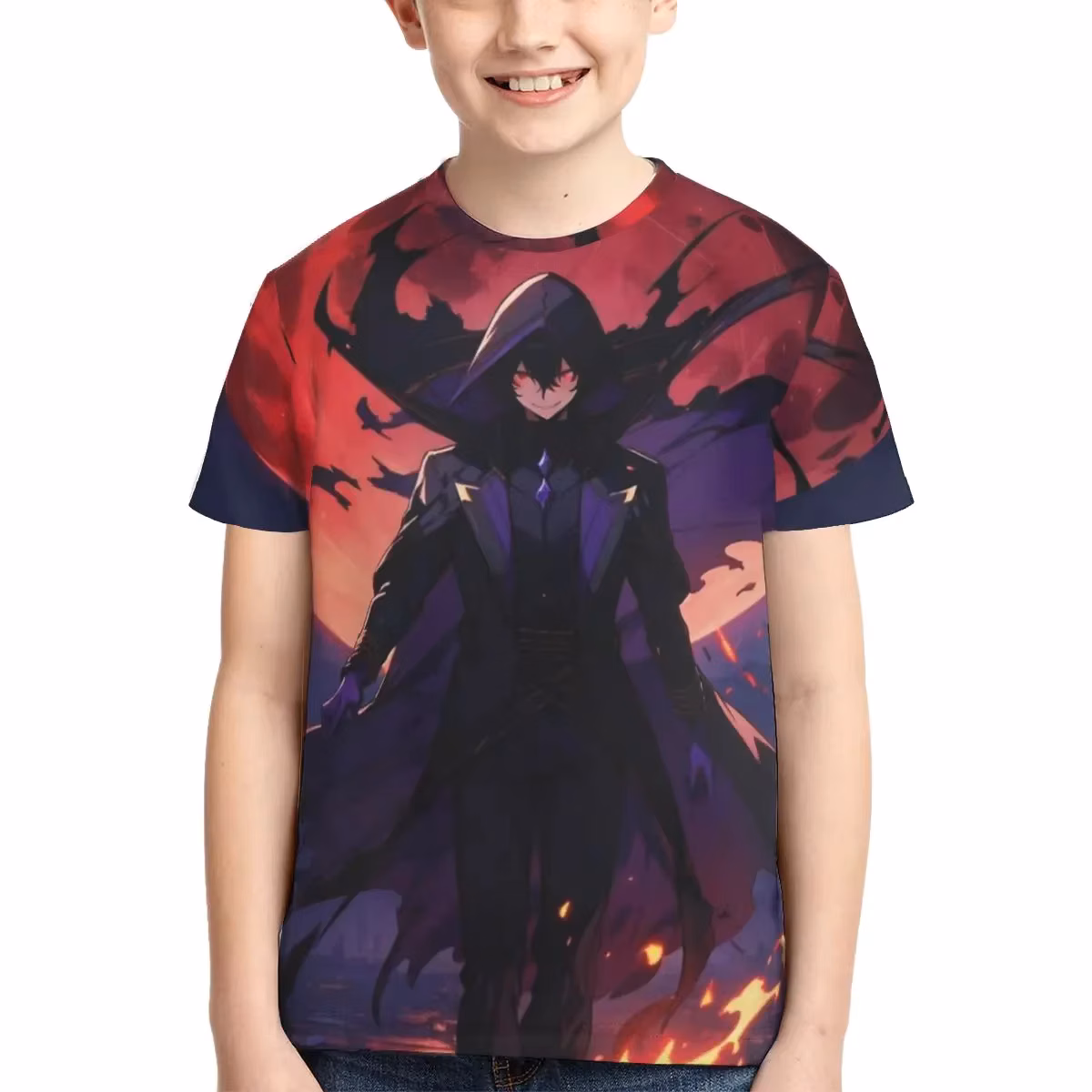 Anime Eminence In Shadow T Shirt - Short Sleeve Crew Neck Soft Fitted Tee Shirts for Teen Girl & Boy