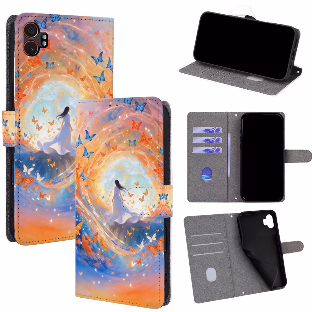 Colorful Butterfly Magnetic Flip Phone Cover for Huawei Nova 11 12 14 Ultra 10 13 Pro 10 11 12 SE with Built-in Wallet