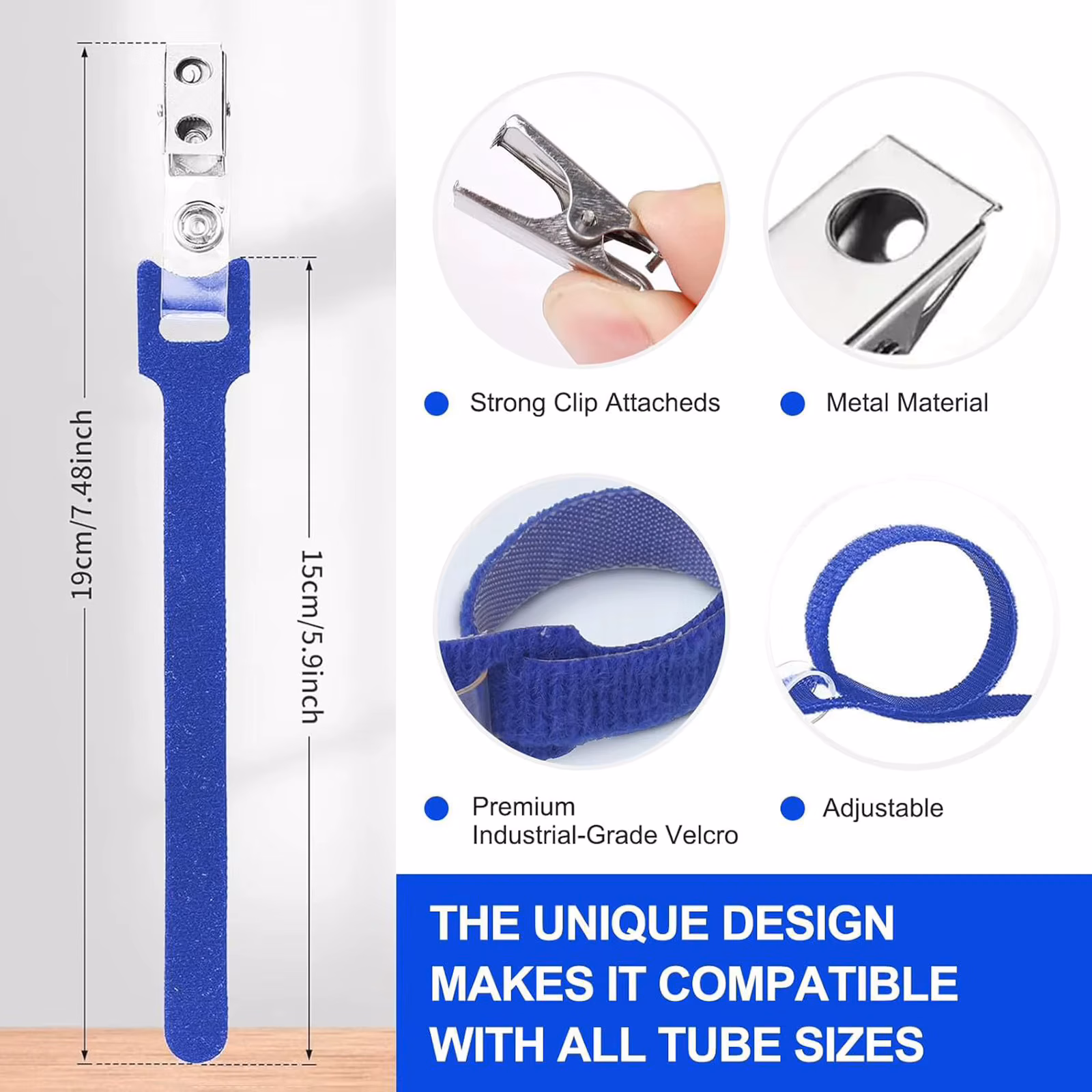 F9 6Pcs C PAP Hose Clamps Wear Resist Oxygen Tube Cannula Holder Pipeline Fixing Strap Attach To Clothing Bedding Soft