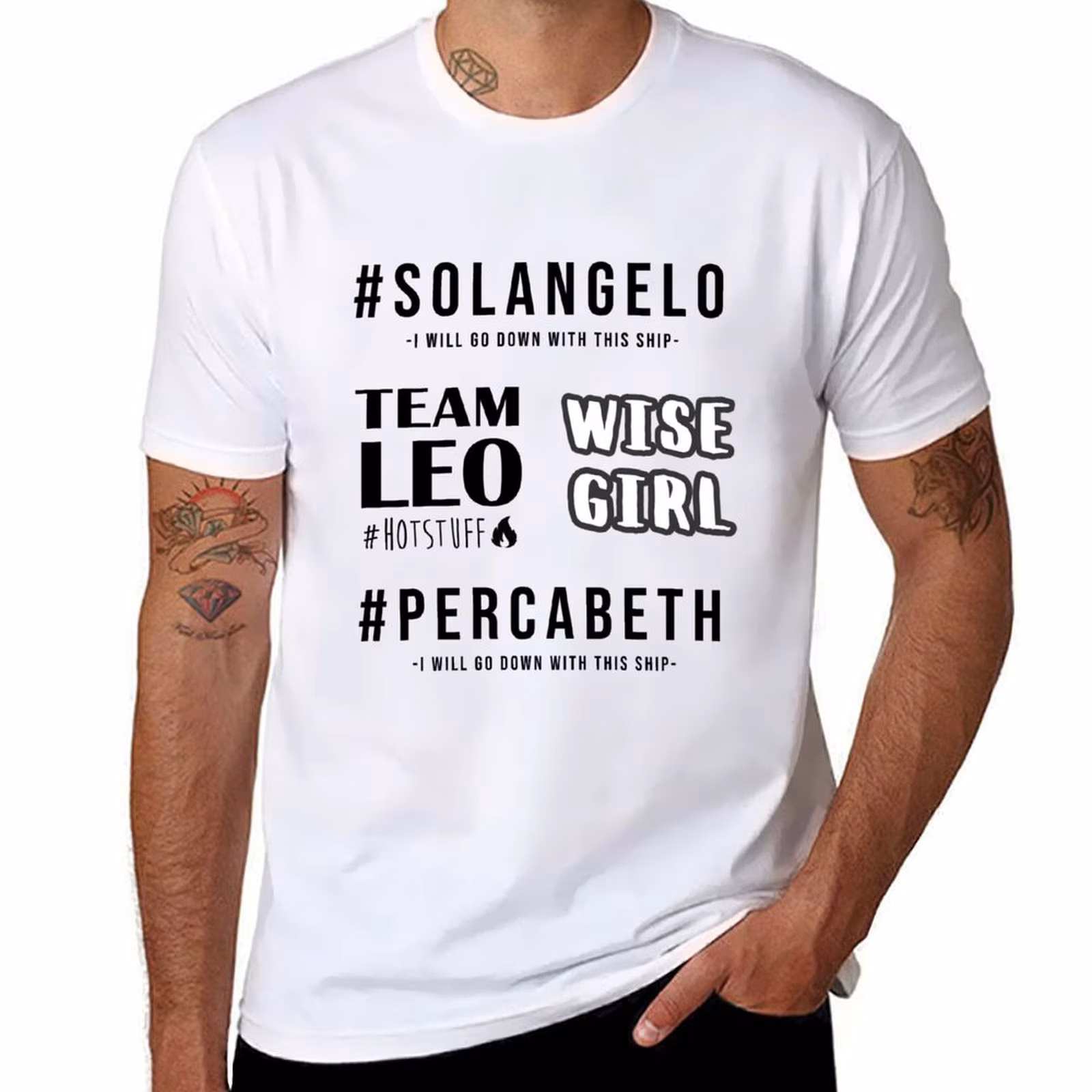 Percy Jackson Fan Sticker Pack. Team Leo Valdez, Solangelo, Percabeth, Wise girl T-Shirt
