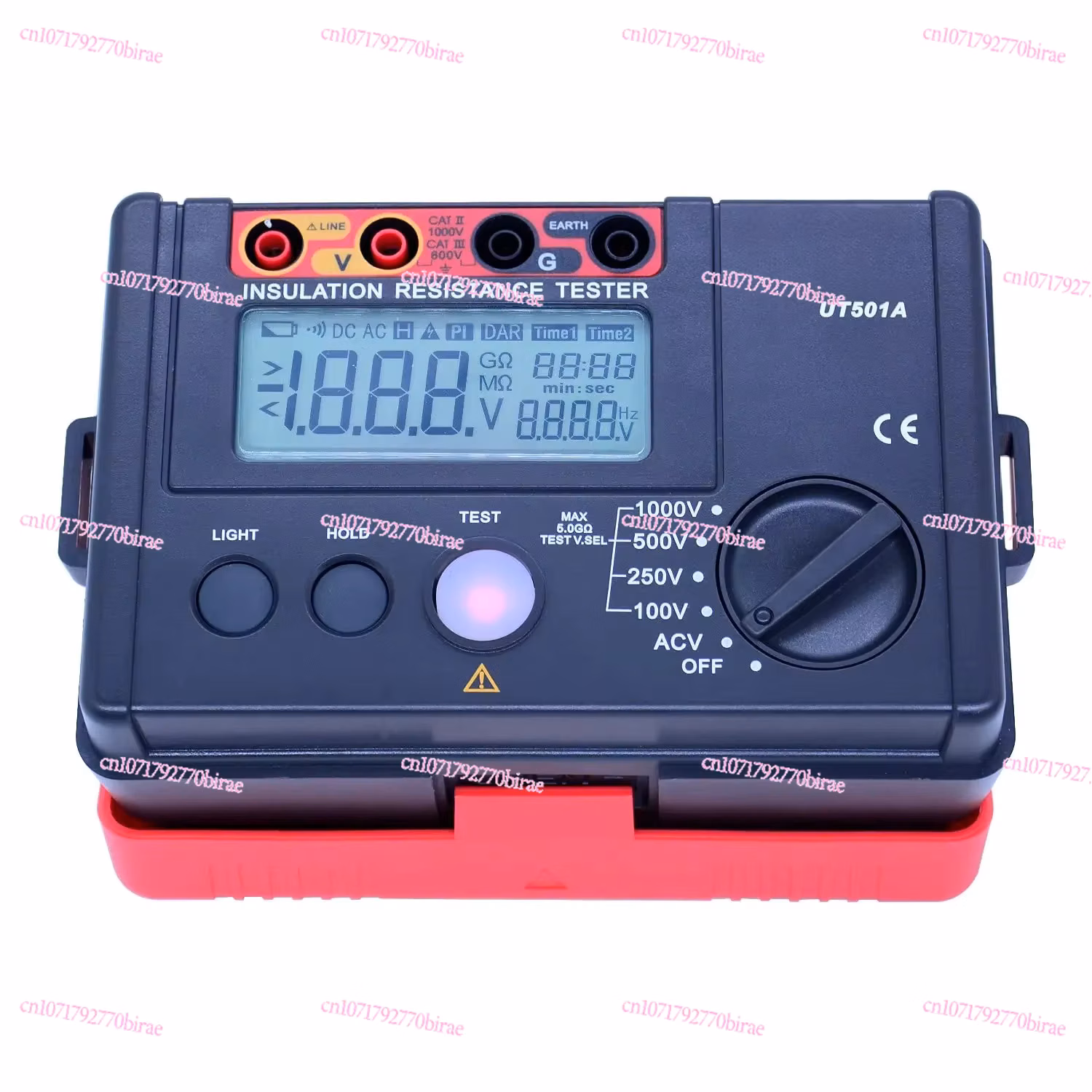 UT501A 1000V Megohmmeter Insulation Megger Ground Resistance Tester 5.5GΩ LCD Display Backlight