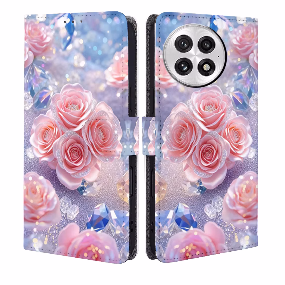 Colorful Flowers Magnetic Flip Phone Cover for OnePlus Ace 6T 5 3V 2 Pro Nord CE5 4 N30 2T N200 with Built-in Wallet