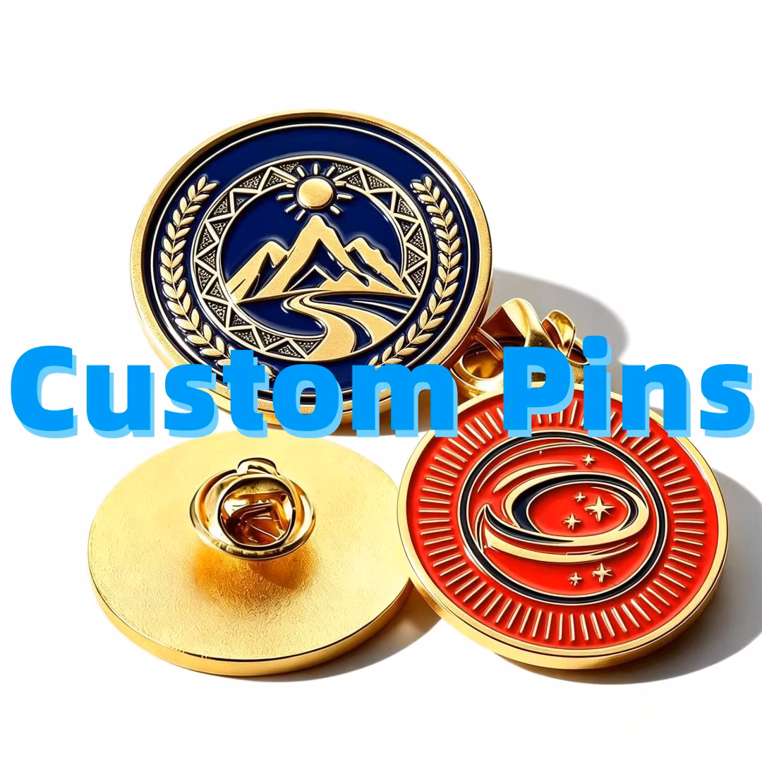 Custom Enamel Pins Vintage Round Metal Badge Collectible Fashion Pin Suit Bag Accessory Customized Keepsake Gift