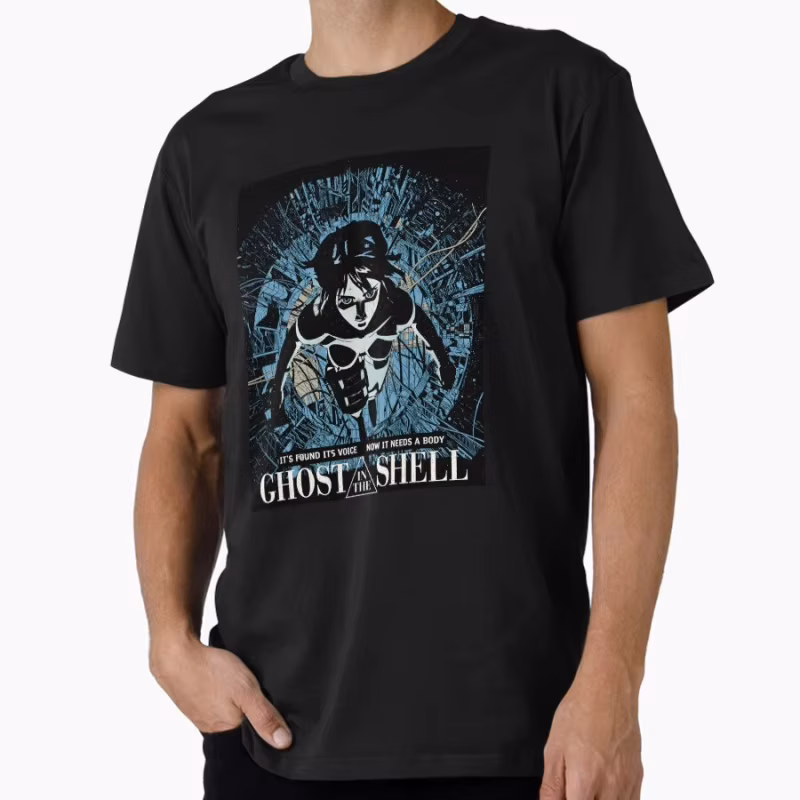 Ghost in the Shell Cyborg Girl Motoko Anime T Shirt 0611 Cyberpunk Tachikoma Graphic Tee Sci-Fi Aesthetic Y2K clothes