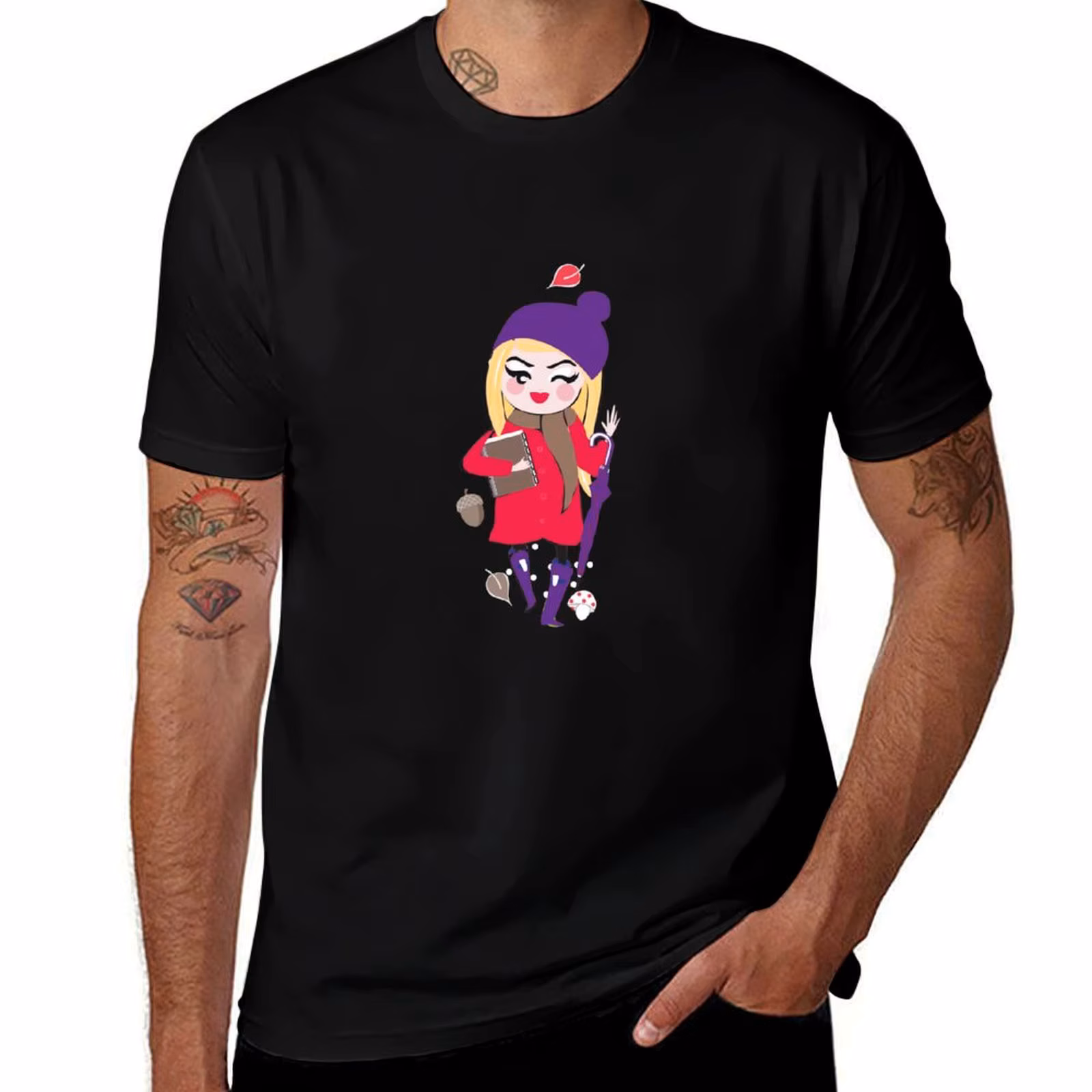 Autumn Girl T-Shirt Simple Trendy Casual T-Shirt