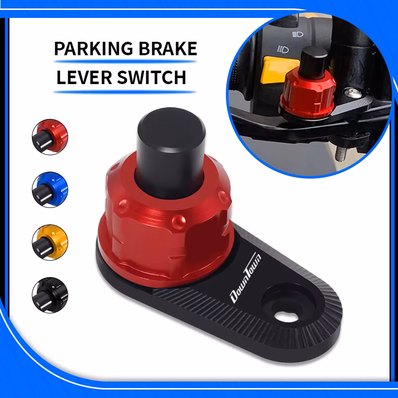 Motorcycle CNC Parking Brake Lever Switch Button Auxiliary Lock For AK550 DownTown DT125i 200i 300i 350i Xciting 500