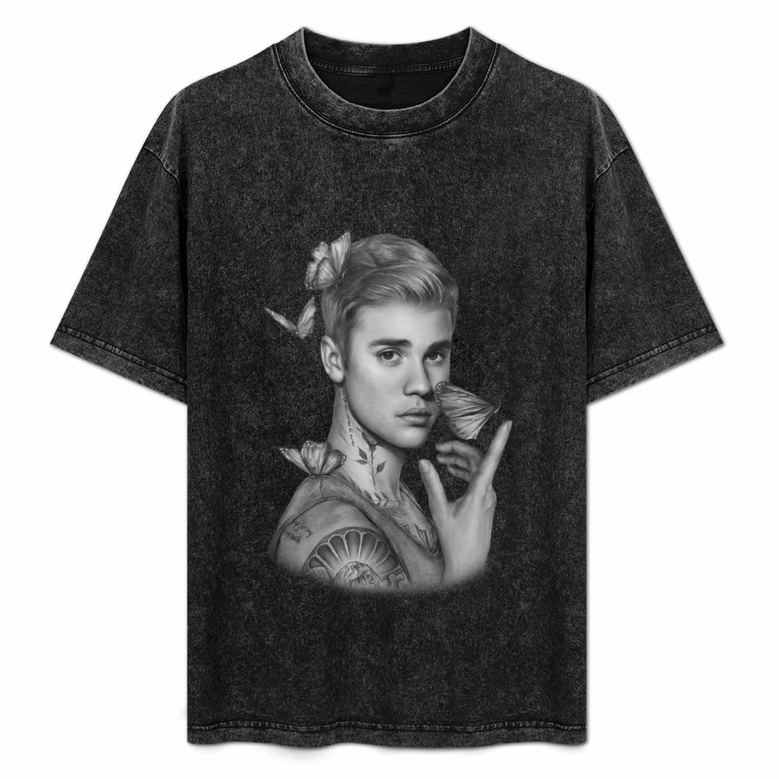 butterfly boy T-Shirt Stylish Graphic Short Sleeve Top