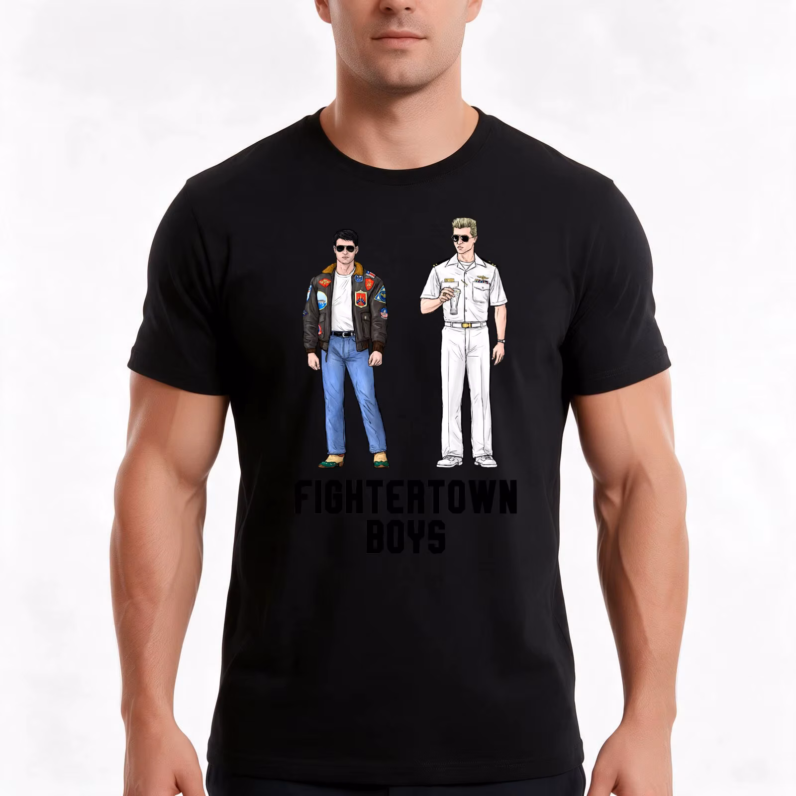 Fightertown Boys - Miramar 1986 T-Shirt, Summer Casual Cotton Tee, Oversized Streetwear Tops, Vintage Graphic Print,