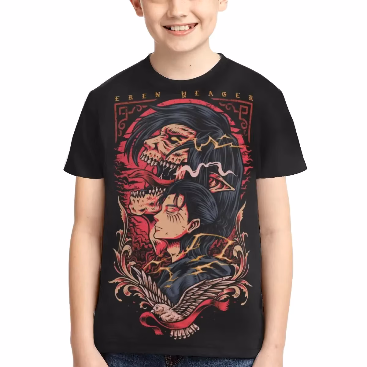 Anime Attack On Titan T Shirt - Short Sleeve Crew Neck Soft Fitted Tee Shirts for Teen Girl & Boy