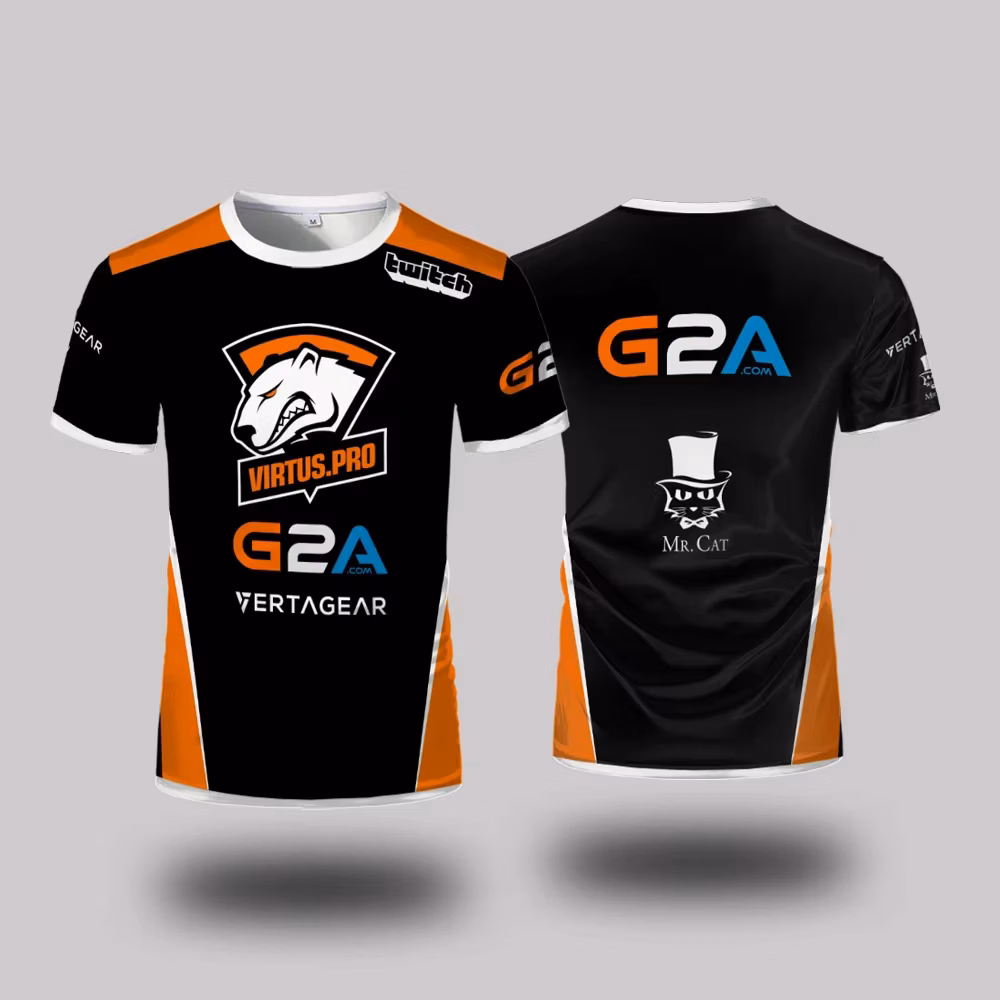 Virtus.Pro Esports Club Uniforms Summer Outdoor Men's And Women's Sport Breathable T-Shirt Loose Daily Casual Round