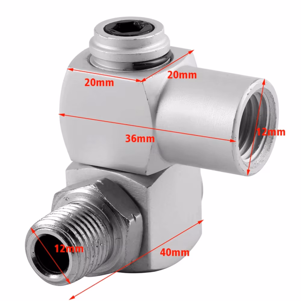 E9 360 Degree Rotation Pneumatic Rotary Joint Aluminum Oxidation 1 4NPT Thread Universal Swivel Connector Air Pump