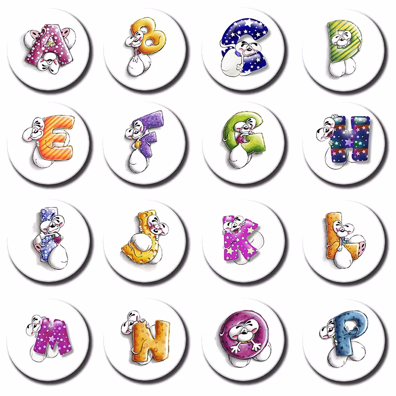 1PC Character D-Diddl 58mm Cute Anime Figure Icon Badge Handmade Tinplate Brooch for Backpack Clothes Chest Ornament